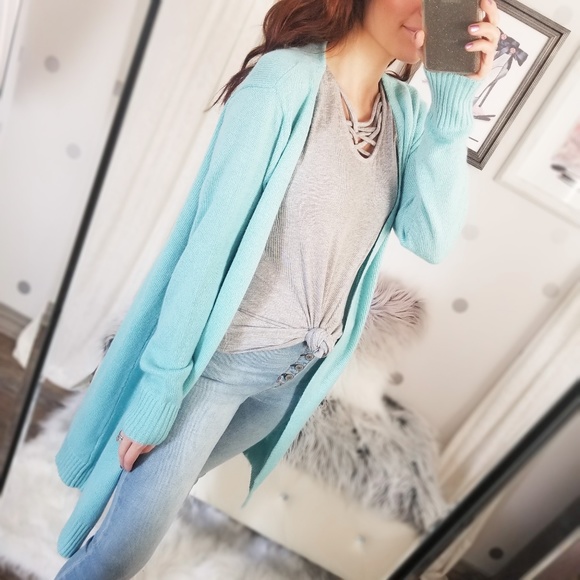 Last1️⃣SKYE Spring Cashmere Long Duster Cardigan - Picture 3 of 8